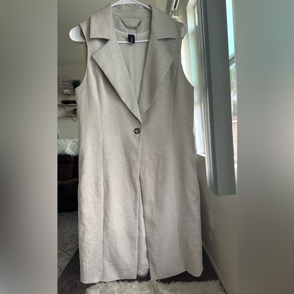 WHBM Sleeveless Wicker Tweed Trench size small - Picture 6 of 6